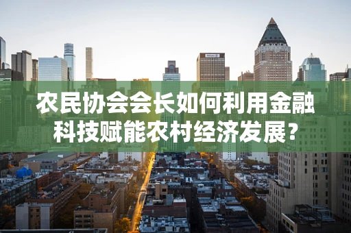 农民协会会长如何利用金融科技赋能农村经济发展？