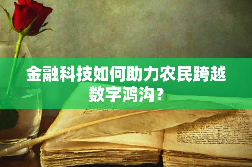 金融科技如何助力农民跨越数字鸿沟？
