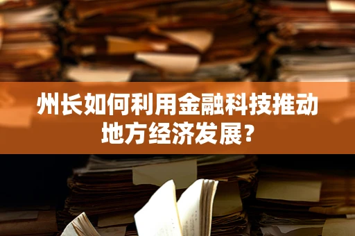 州长如何利用金融科技推动地方经济发展？