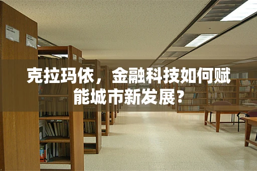 克拉玛依，金融科技如何赋能城市新发展？