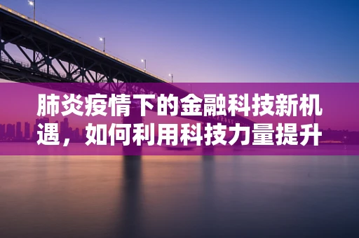 肺炎疫情下的金融科技新机遇，如何利用科技力量提升公共卫生应急响应？