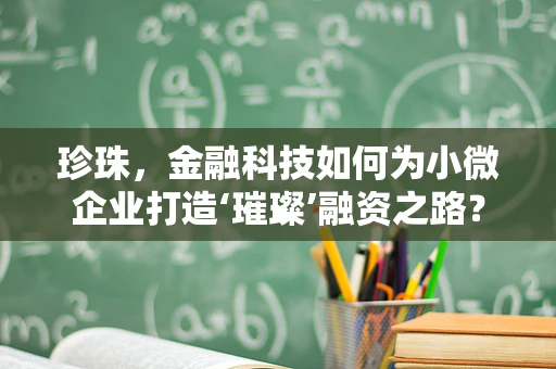 珍珠，金融科技如何为小微企业打造‘璀璨’融资之路？