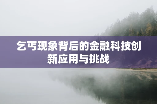乞丐现象背后的金融科技创新应用与挑战