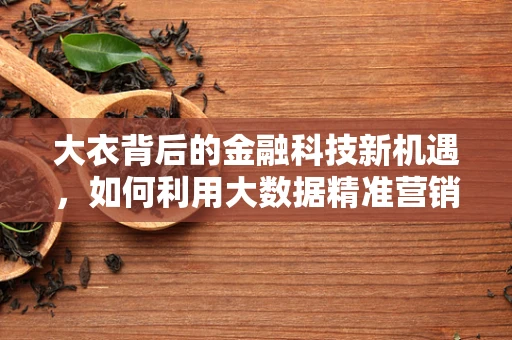 大衣背后的金融科技新机遇，如何利用大数据精准营销？