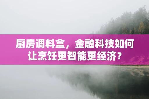 厨房调料盒，金融科技如何让烹饪更智能更经济？