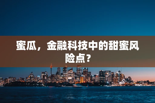 蜜瓜，金融科技中的甜蜜风险点？