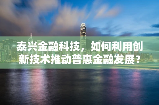 泰兴金融科技，如何利用创新技术推动普惠金融发展？