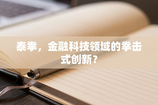 泰拳，金融科技领域的拳击式创新？