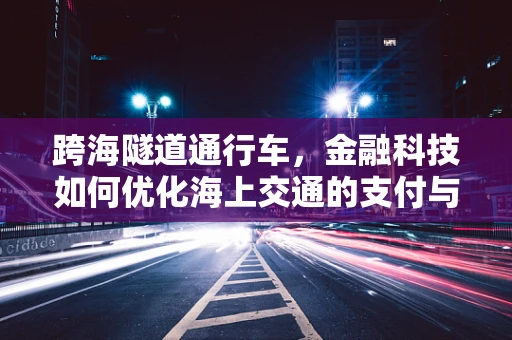 跨海隧道通行车，金融科技如何优化海上交通的支付与安全？