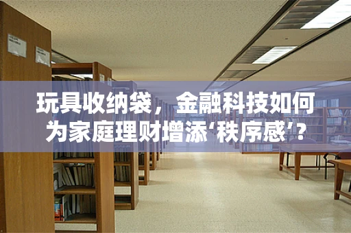 玩具收纳袋，金融科技如何为家庭理财增添‘秩序感’？