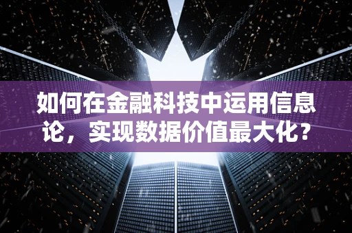 如何在金融科技中运用信息论，实现数据价值最大化？