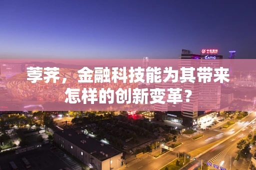 荸荠，金融科技能为其带来怎样的创新变革？