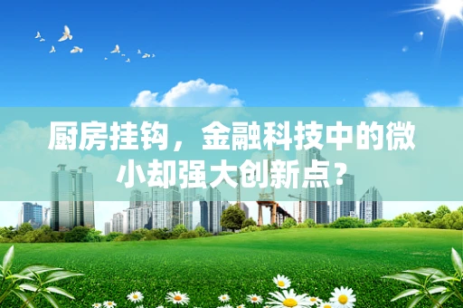 厨房挂钩，金融科技中的微小却强大创新点？