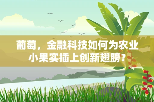 葡萄，金融科技如何为农业小果实插上创新翅膀？