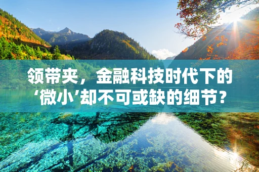 领带夹，金融科技时代下的‘微小’却不可或缺的细节？