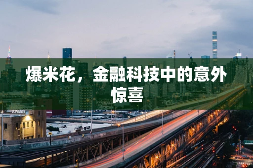 爆米花，金融科技中的意外惊喜