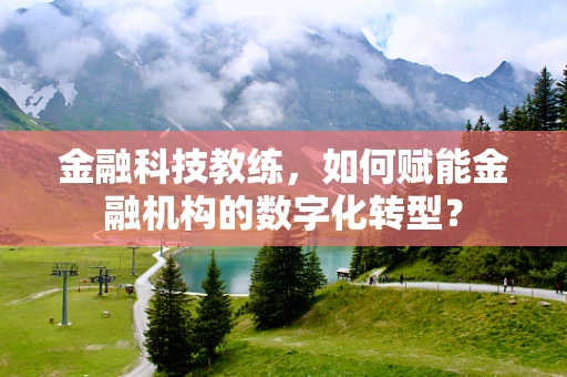 金融科技教练，如何赋能金融机构的数字化转型？