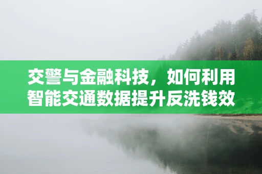 交警与金融科技，如何利用智能交通数据提升反洗钱效率？