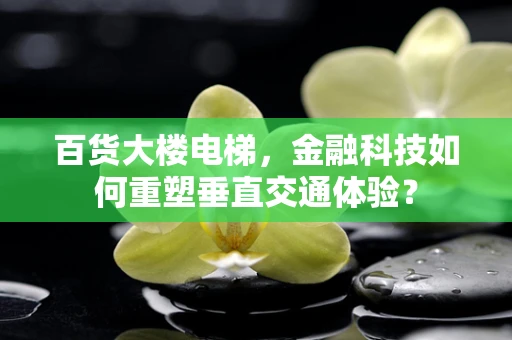 百货大楼电梯，金融科技如何重塑垂直交通体验？