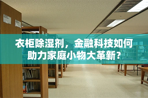衣柜除湿剂，金融科技如何助力家庭小物大革新？