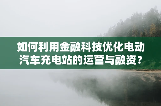 如何利用金融科技优化电动汽车充电站的运营与融资？