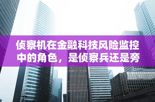 侦察机在金融科技风险监控中的角色，是侦察兵还是旁观者？