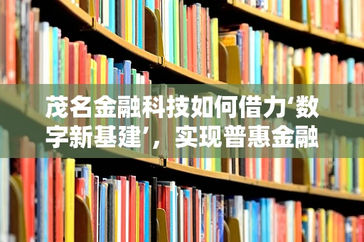 茂名金融科技如何借力‘数字新基建’，实现普惠金融新飞跃？