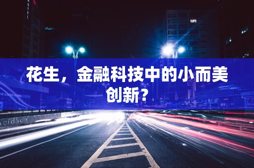 花生，金融科技中的小而美创新？