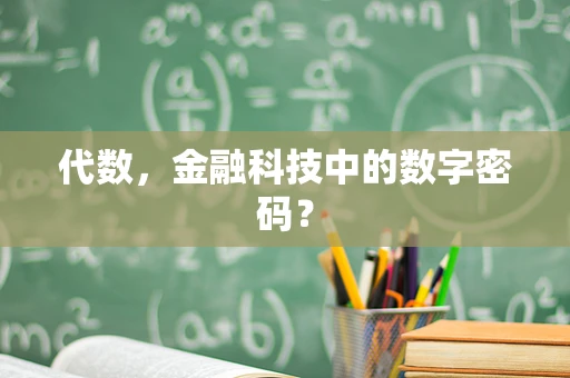 代数，金融科技中的数字密码？