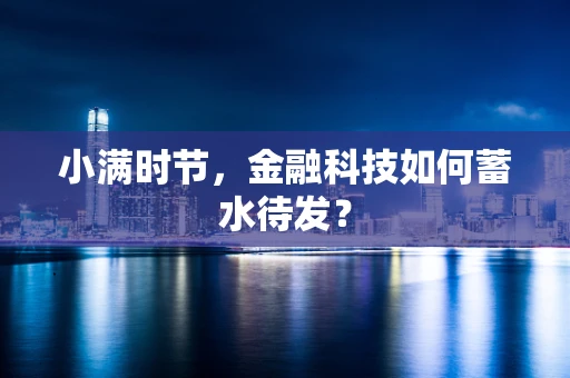 小满时节，金融科技如何蓄水待发？