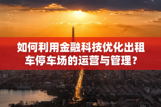 如何利用金融科技优化出租车停车场的运营与管理？
