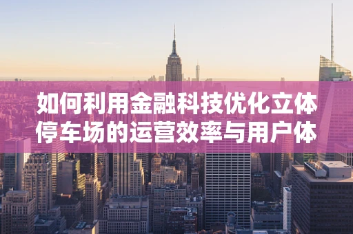 如何利用金融科技优化立体停车场的运营效率与用户体验？