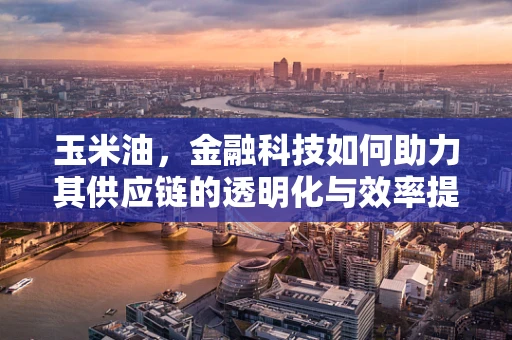 玉米油，金融科技如何助力其供应链的透明化与效率提升？
