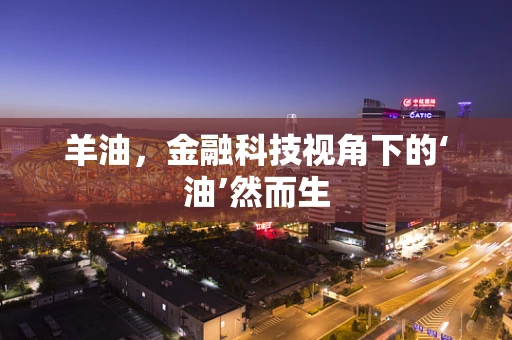 羊油，金融科技视角下的‘油’然而生