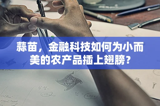 蒜苗，金融科技如何为小而美的农产品插上翅膀？