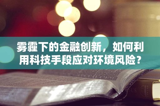 雾霾下的金融创新，如何利用科技手段应对环境风险？