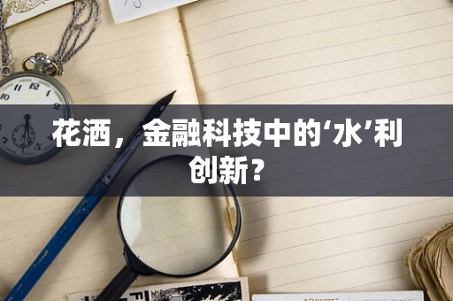 花洒，金融科技中的‘水’利创新？