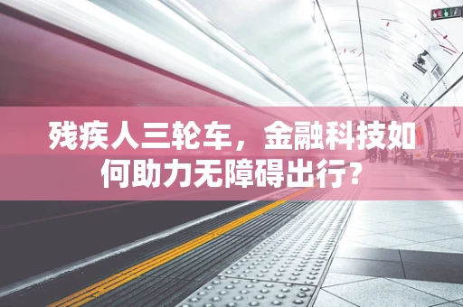 残疾人三轮车，金融科技如何助力无障碍出行？