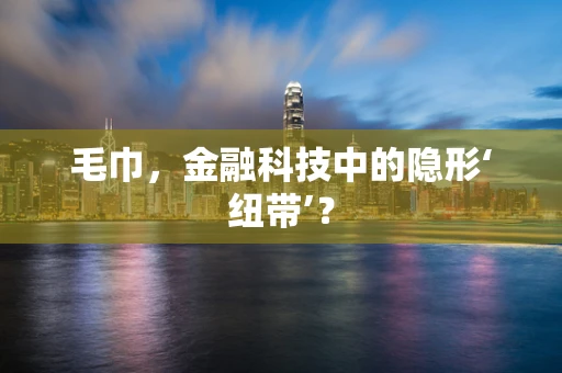 毛巾，金融科技中的隐形‘纽带’？